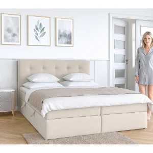 AX LIVING Boxspring met opbergruimte Baunei 160×200 beige