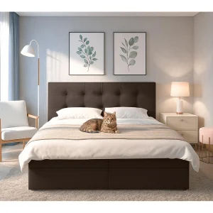 AX LIVING Boxspring met opbergruimte Belinai 140×200 bruin AX LIVING Boxspring met opbergruimte Belinai 140×200 bruin