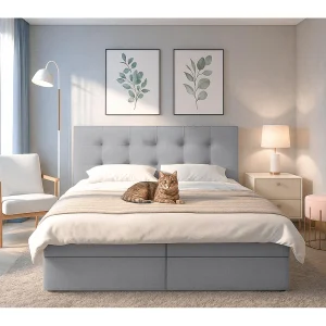 AX LIVING Boxspring met opbergruimte Belinai 160×200 grijs AX LIVING Boxspring met opbergruimte Belinai 160×200 grijs