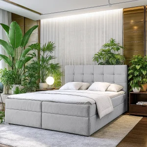 AX LIVING Boxspring met opbergruimte Geceteni 140×200 grijs AX LIVING Boxspring met opbergruimte Geceteni 140×200 grijs