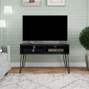 Athena | TV-meubel met 2 compartimenten in effet marmer zwart Athena | TV-meubel met 2 compartimenten in effet marmer zwart