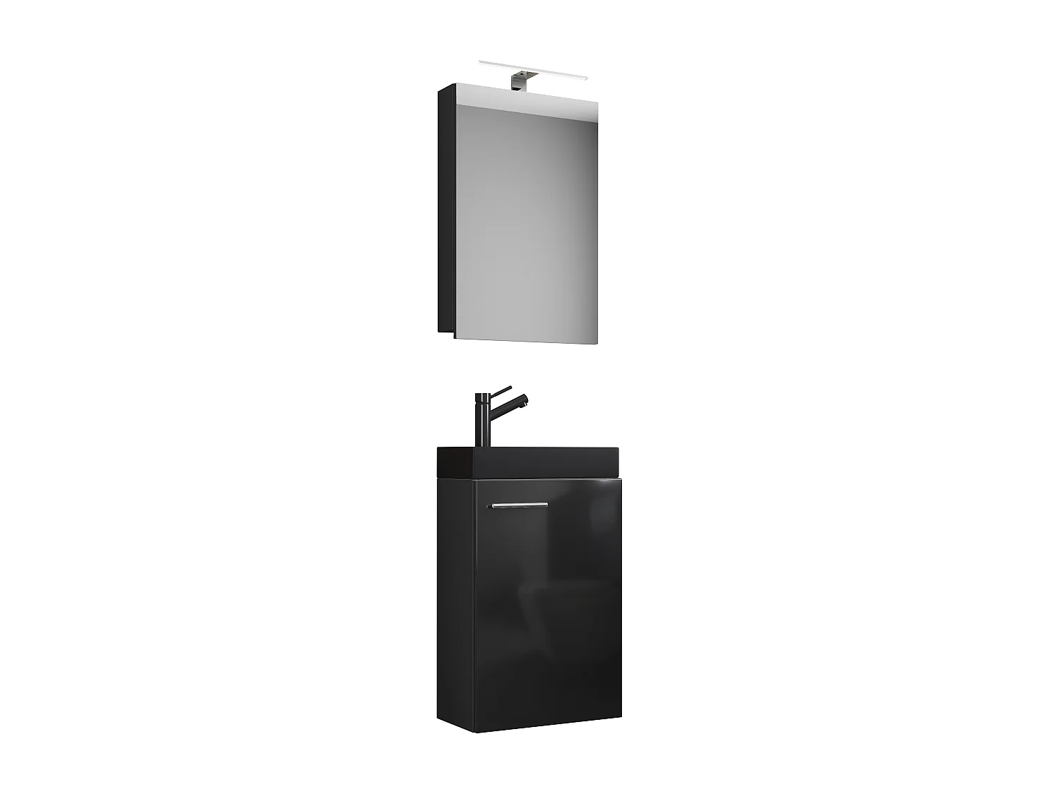 3 stuks wastafel Slito SC smal zwart