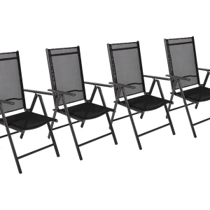 4 tuinstoel Hoge rug klapstoel 4 tuinstoel Hoge rug klapstoel