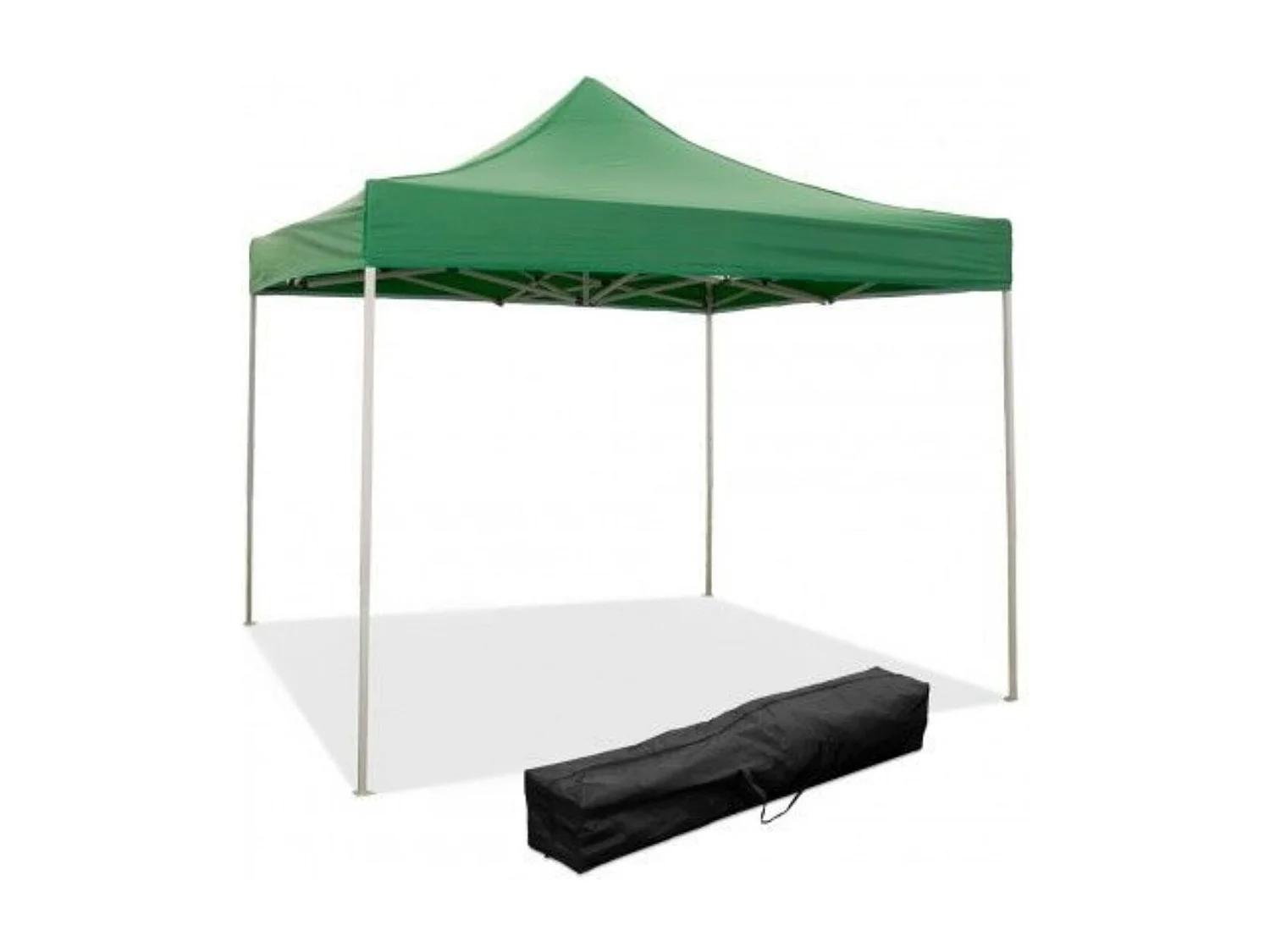 3 x 3 m groene opvouwbare partytent, bekleed met waterdicht PVC