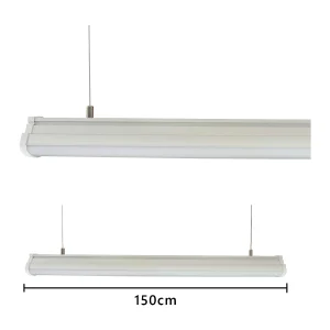 Alcapower Plafoniera LED Rail 60W 150cm IP44 6000lm 4500K Natuurlijk Licht, ideale professionele verlichting voor technische en industriële ruimtes.