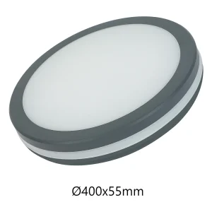 Alcapower Ronde LED Plafondlamp 36W 3600lm IP54 IK08 CCT Instelbaar 3000K 4000K 6500K Grijs – Professionele oplossing met hoge efficiëntie