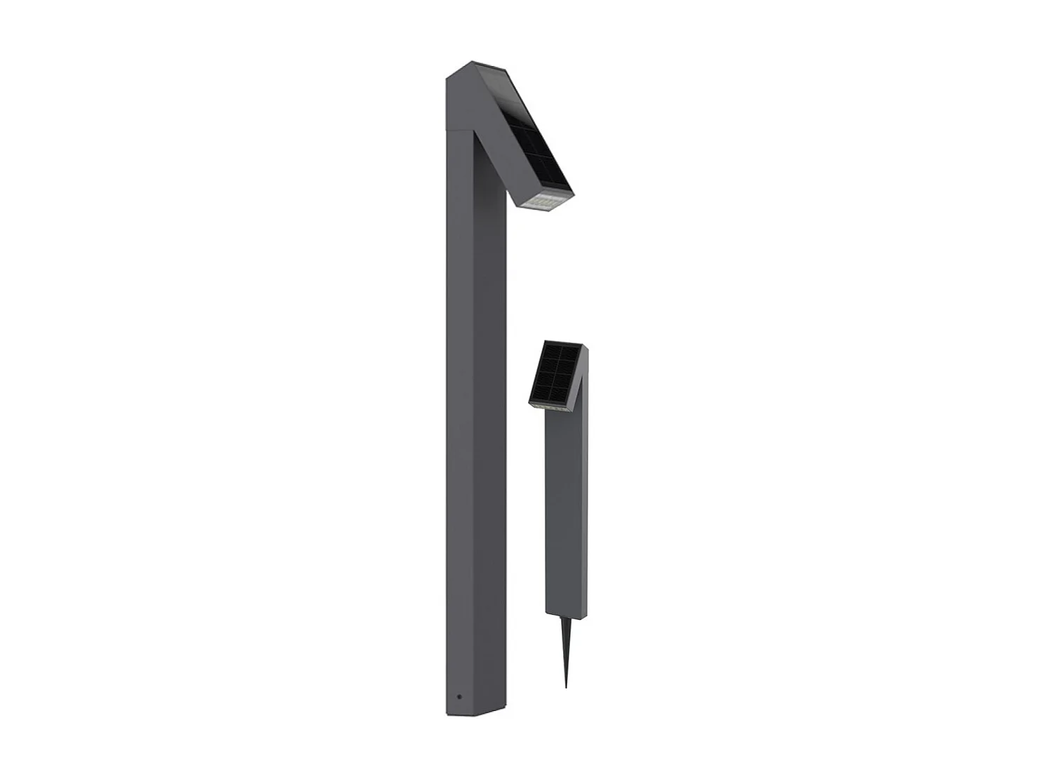 500lm IP65 Solar LED-tuinlamp met paal en schemersensor - 3000K