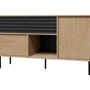 Astra Hout en Zwart 2-deurs dressoir met 1 lade Astra Hout en Zwart 2-deurs dressoir met 1 lade