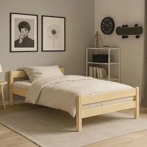 Bed 90×200 inclusief lattenbodem en matras Kocot Kids Axel Hout Bed 90×200 inclusief lattenbodem en matras Kocot Kids Axel Hout