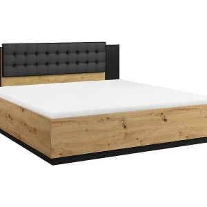 Alec Hout en Zwart 160×200 bed met lattenbodem