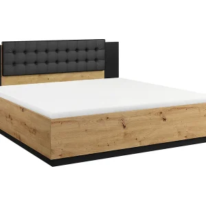 Alec Hout en Zwart 140×200 bed met lattenbodem
