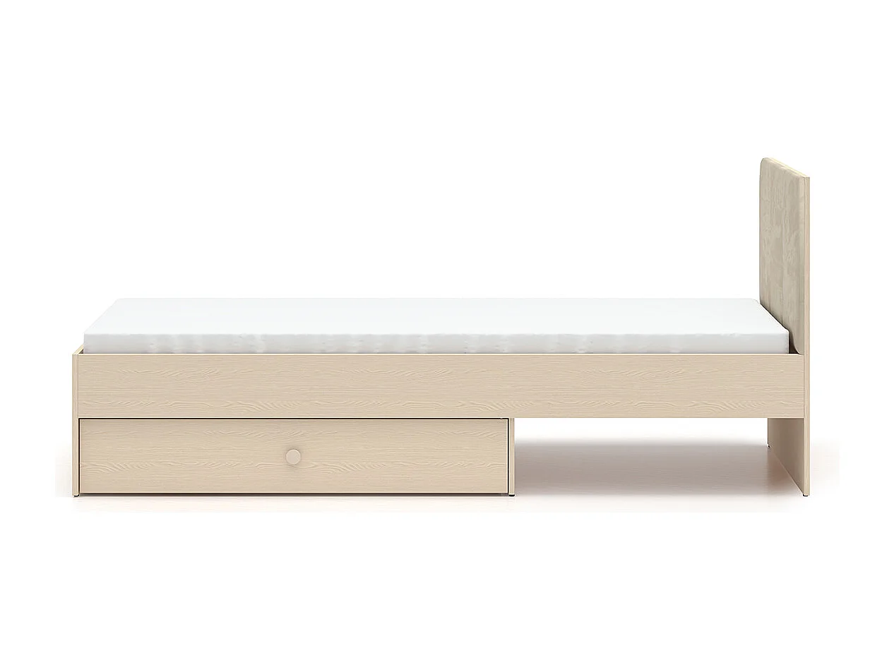 90x200 bed inclusief boxspring en lade Alycia Beige