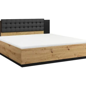 Alec Hout en Zwart 180×200 bed met lattenbodem