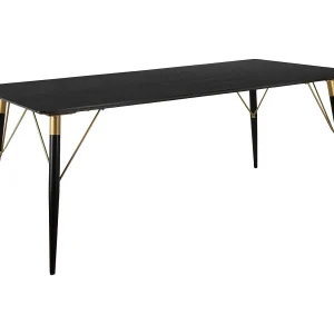 Amagi Eettafel 160×90 Zwart Goud Amagi Eettafel 160×90 Zwart Goud