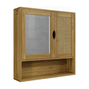 Badkamerspiegelkast bamboe 56x13x58 liora Badkamerspiegelkast bamboe 56x13x58 liora