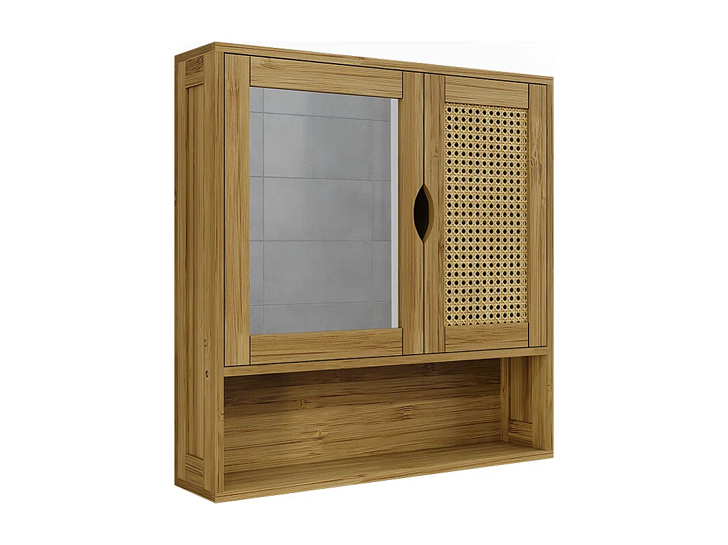 Badkamerspiegelkast bamboe 56x13x58 liora