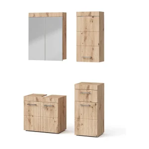 Badkamermeubel set eiken wotan 60x34x56 luna Badkamermeubel set eiken wotan 60x34x56 luna
