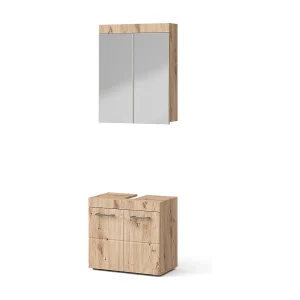 Badkamermeubel set eiken wotan 60x34x56 luna Badkamermeubel set eiken wotan 60x34x56 luna