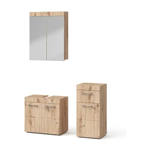 Badkamermeubel set eiken wotan 60x34x56 luna Badkamermeubel set eiken wotan 60x34x56 luna