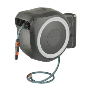 Automatische wandhaspel GARDENA RollUp M/L 25m slang Ø13mm met lans en 180° draaibare houder Automatische wandhaspel GARDENA RollUp M/L 25m slang Ø13mm met lans en 180° draaibare houder
