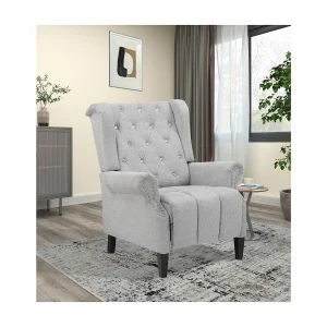 Aura Recliner Lichtgrijze Belfast stof