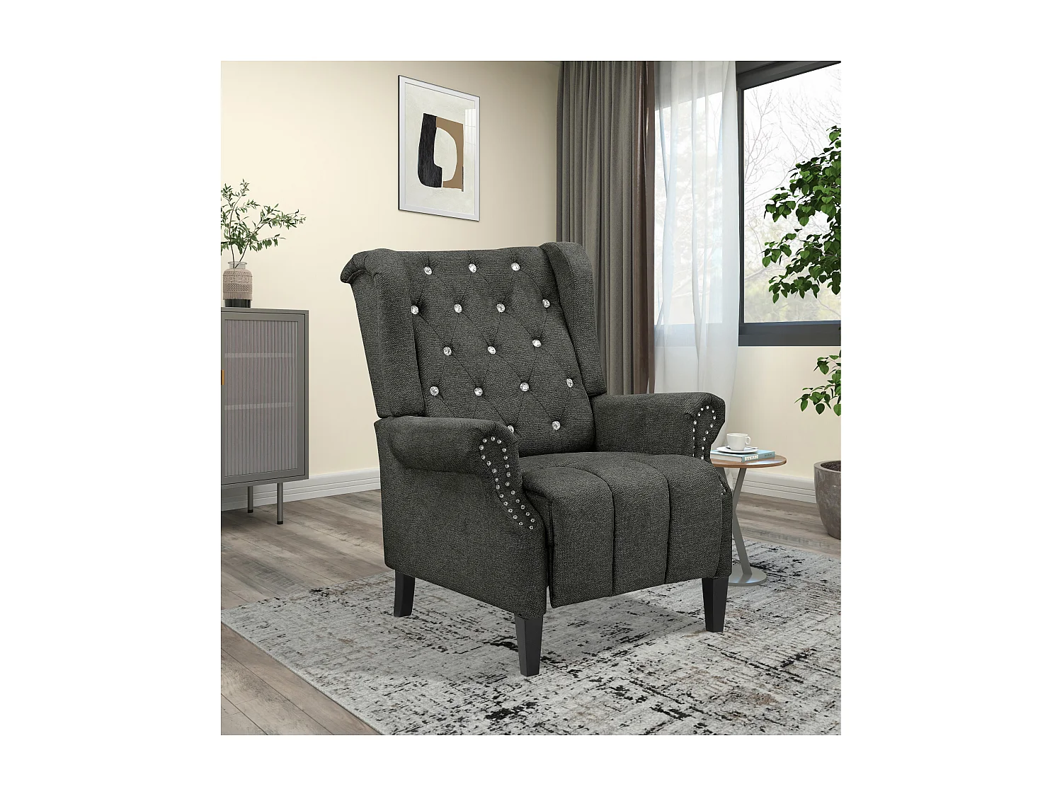 Aura Recliner Anthra Belfast stof