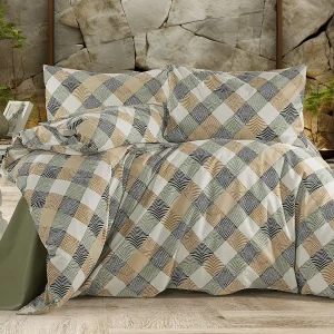 1 persoons beddengoed 140×200 cm+1 kussensloop 65×65 cm in katoen