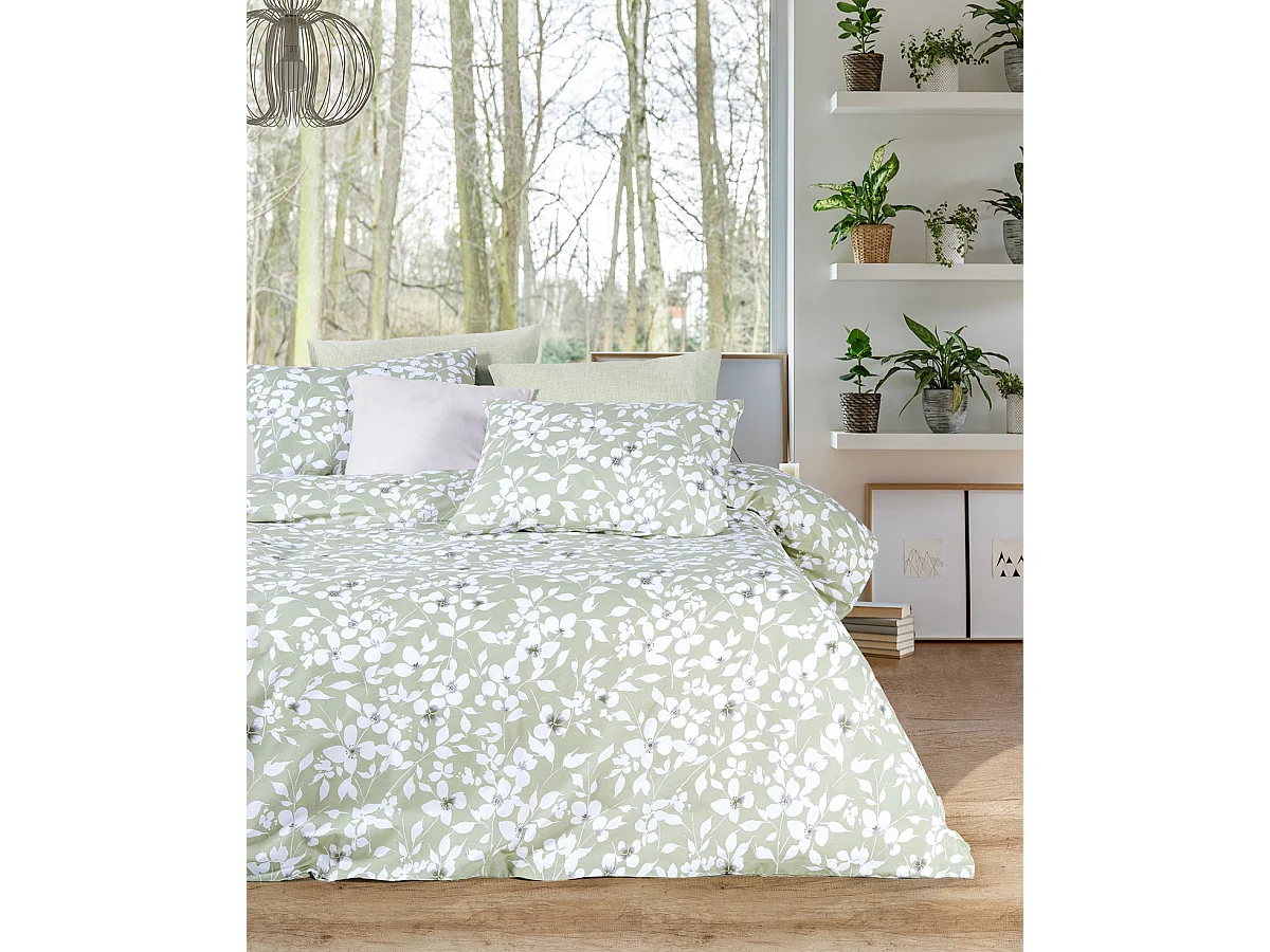 2 persoons beddengoed 200x200 cm+2 kussenslopen 65x65 cm in katoen