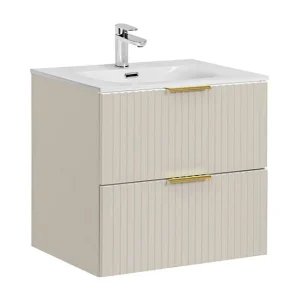 Badkamerset NOXERA 60 cm – Congo bruin – Ingebouwde wastafel