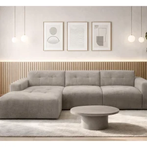 AX LIVING Hoekbank Corlu Beige voor woonkamer 310 cm links AX LIVING Hoekbank Corlu Beige voor woonkamer 310 cm links
