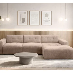 AX LIVING Hoekbank Corlu Bruin voor woonkamer 310 cm rechts AX LIVING Hoekbank Corlu Bruin voor woonkamer 310 cm rechts