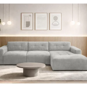 AX LIVING Hoekbank Corlu Grijs voor woonkamer 310 cm rechts