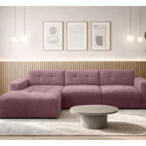 AX LIVING Hoekbank Corlu Roze voor woonkamer 310 cm links