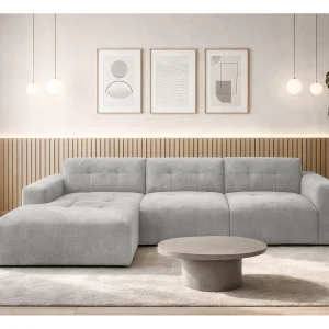 AX LIVING Hoekbank Corlu Grijs voor woonkamer 310 cm links