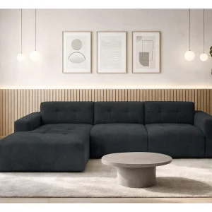 AX LIVING Hoekbank Corlu Antraciet voor woonkamer 310 cm links AX LIVING Hoekbank Corlu Antraciet voor woonkamer 310 cm links