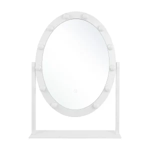 Badkamerspiegel met LED wit 50 x 60 cm ROSTRENEN Badkamerspiegel met LED wit 50 x 60 cm ROSTRENEN
