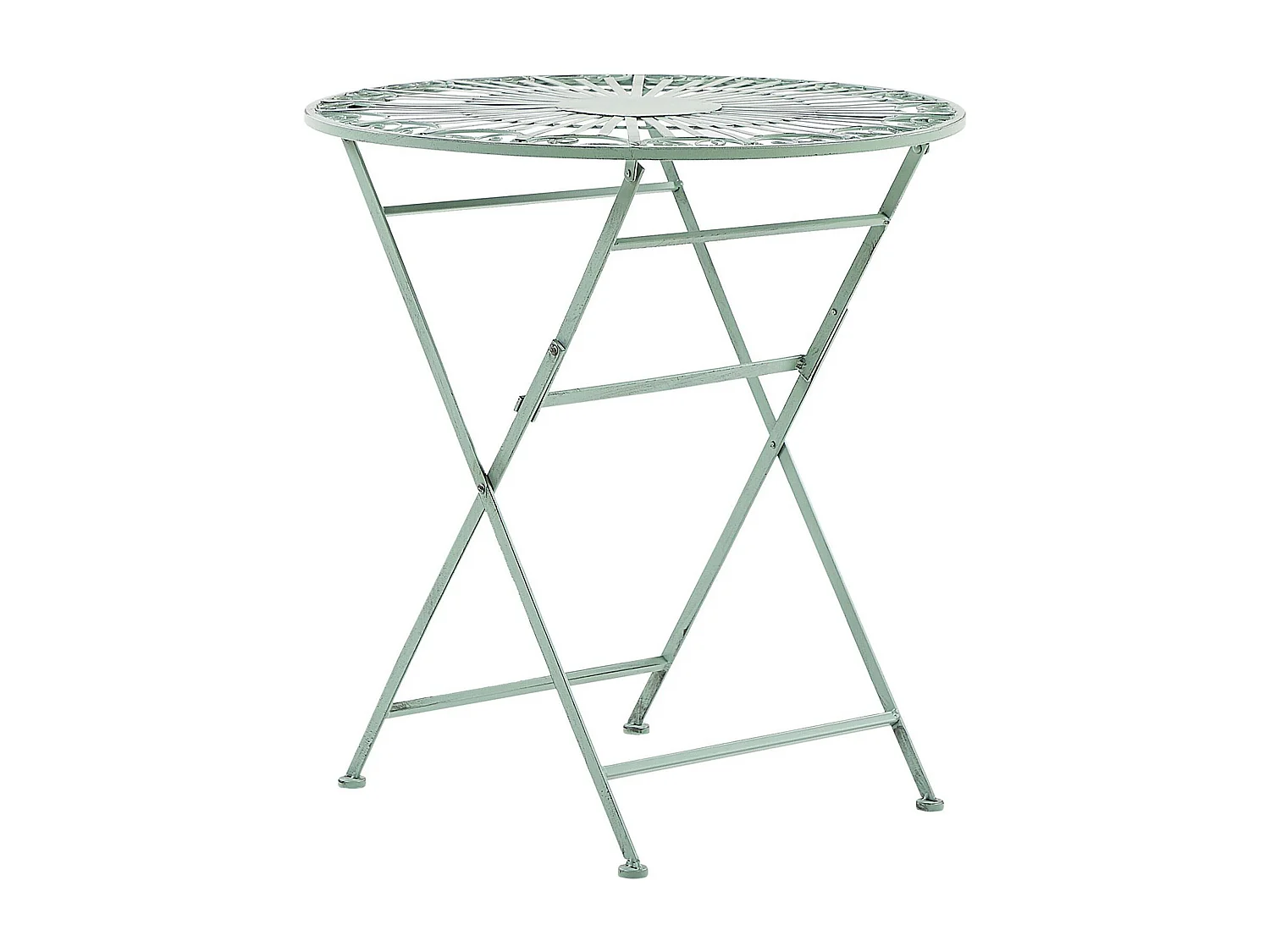 Balkontafel metaal groen ø 70 cm TRENTO