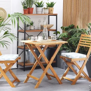 Bistroset met kussen Hout Blauw FIJI Bistroset met kussen Hout Blauw FIJI
