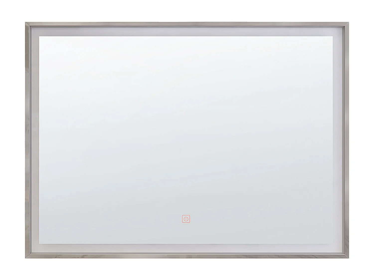 Badkamerspiegel met LED zilver 80 x 60 cm ARGENS