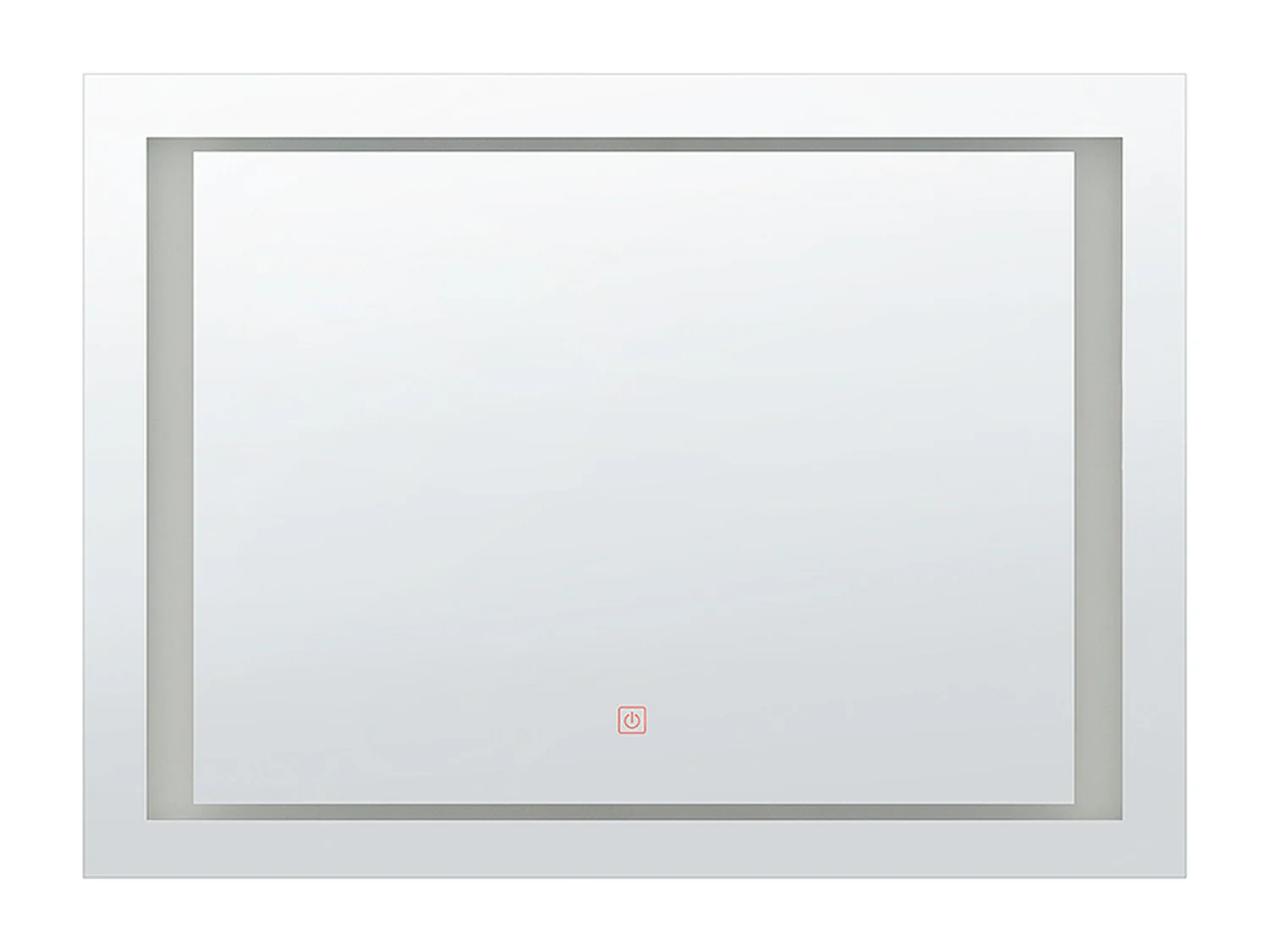 Badkamerspiegel met LED zilver 80 x 60 cm EYRE