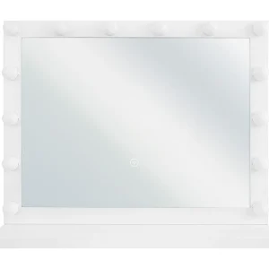 Badkamerspiegel met LED wit 50 x 60 cm BEAUVOIR Badkamerspiegel met LED wit 50 x 60 cm BEAUVOIR
