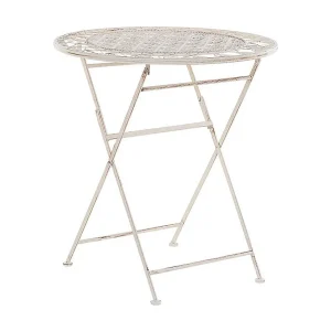 Balkontafel metaal beige ø 70 cm TRIESTE