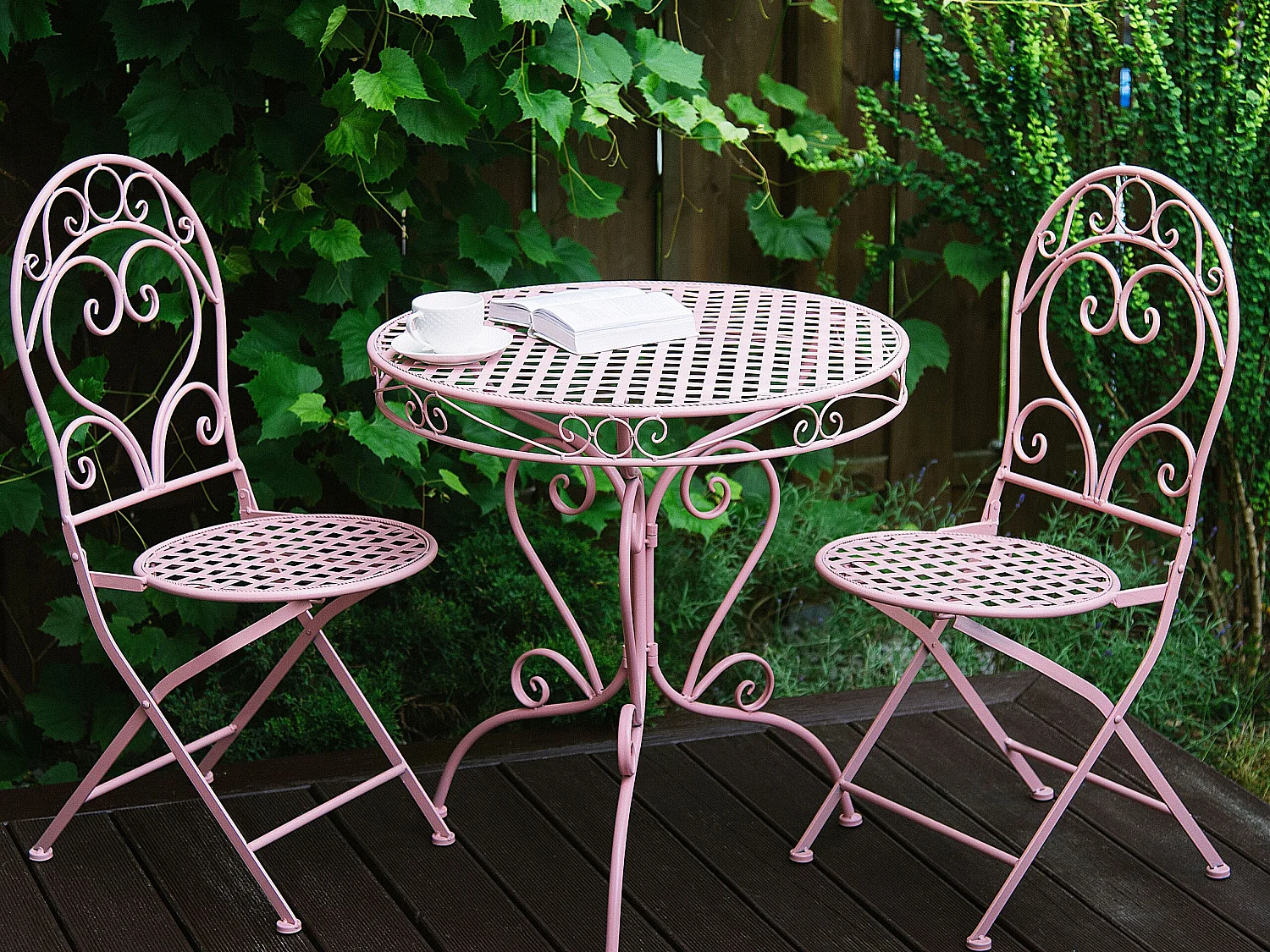 Bistroset Inklapbaar ALBINIA Metaal Roze