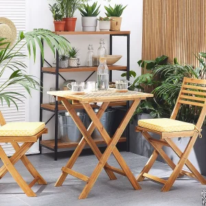 Bistroset met kussens FIJI Hout Geel Bistroset met kussens FIJI Hout Geel