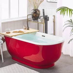 Vrijstaand bad TESORO 170 x 77 cm Rood Vrijstaand bad TESORO 170 x 77 cm Rood