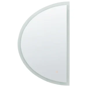 Badkamerspiegel met LED zilver ø 80 cm BEZONS Badkamerspiegel met LED zilver ø 80 cm BEZONS