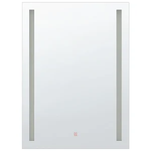 Badkamerspiegel met LED zilver 60 x 80 cm MARTINET Badkamerspiegel met LED zilver 60 x 80 cm MARTINET