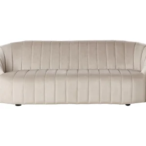 Bank MALUNG Fluweel Beige 3-zitter