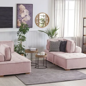 Modulaire bankenset TIBRO Stof Roze 4-zitter Modulaire bankenset TIBRO Stof Roze 4-zitter