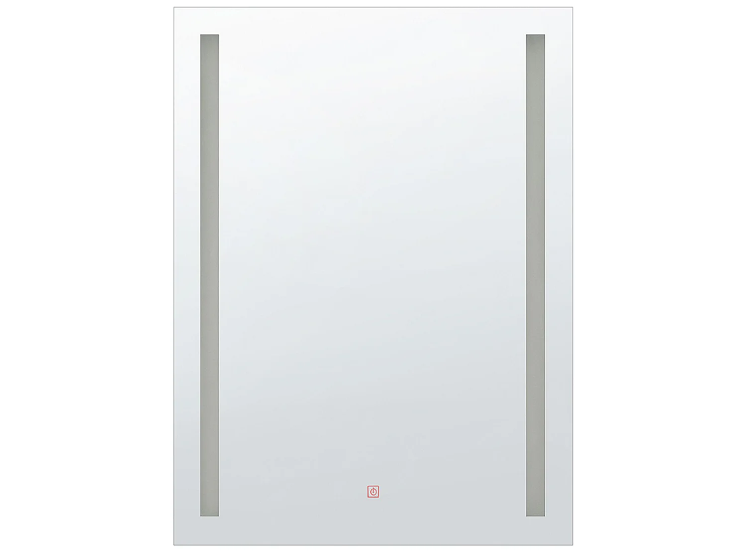 Badkamerspiegel met LED zilver 70 x 90 cm MARTINET